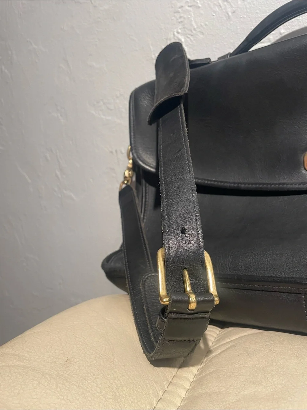 Vintage Coach Lexington 5265 Leather Turnlock Messenger Briefcase Laptop Bag